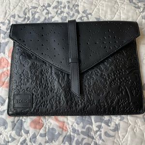 Leather envelope clutch